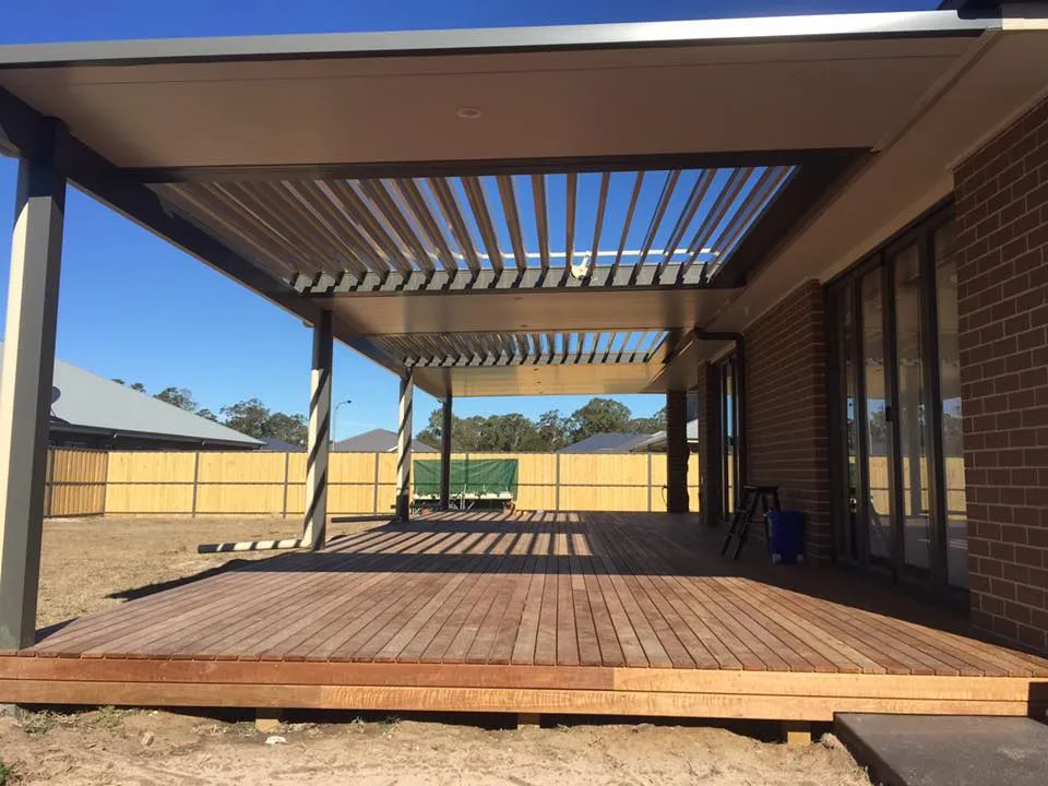 Brick House With A Wooden Floor Patio 2200w